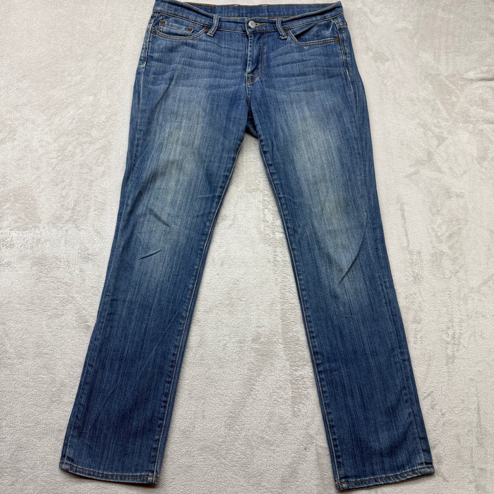 Lucky Brand Jeans Women's 10/30 Blue Straight Flap Pocket Regular Western Denim